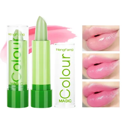 1PC Moisturizing Aloe Color Changing Lipstick Long Term Moisturizing and Moisturizing Lipstick Lip Color Lip Care